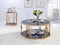 Daloris Coffee Table, Gold & Black Glass